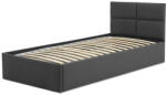 GreenSite MONOS kárpitozott ágy, ágyneműtartóval, 90x200 cm, szín - sötétszürke, matrac nélkül