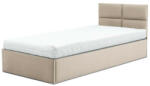 GreenSite MONOS kárpitozott ágy, ágyneműtartóval, 90x200 cm, szín - bézs, zsebrugós matraccal