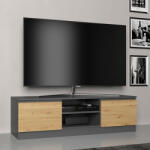 GreenSite Riano MIX RTV120 TV állvány, 120x36x40 cm, antracit-tölgy