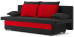 GreenSite Aneto kanapéágy, PRO szövet, bonell rugóval, szín - fekete / piros