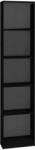 Greensite Baltrum R40 polcos szekrény, 40x182x30 cm, fekete