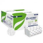 Lucart Kéztörlő 2 rétegű Z hajtogatású fehér 200 lap/csomag, 15 cs/karton EcoLucart_864062E (864062E)