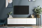 Sofahouse Design falra szerelhető TV asztal Valeriy 160 cm fehér tölgy