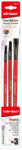 Számfestő 3db-os piros ecset készlet - Motarro (3, 7, 10) (MP102)