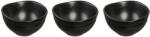 Ambition Set 3 boluri 8.25cm, model relief, negru, Salsa (94771) Castron
