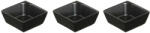 Ambition Set 3 boluri patrate 8.25cm, negru, Salsa (94773) Castron