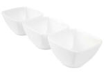 Ambition Set 3 boluri patratoase 8.25cm, alb, Salsa (62376) Castron