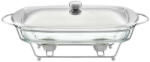Ambition Vas termorezistent cu incalzitor 3.6L, suport si capac argintiu, chafing dish, Helios (29390)