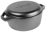 LODGE Ceaun din fonta cu capac tip tigaie grill - cuptor olandez Lodge 30, 5 cm 5, 6 litri L-C6DD (L-C6DD) - dwyn Ceaun