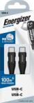 Energizer USB kábel, USB-C - USB-C, 2m, ENERGIZER, szürke (EKA01) - papirdepo
