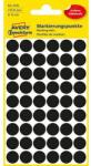 Avery Zweckform kerek öntapadós címke, papír, átmérő: 12 mm, fekete