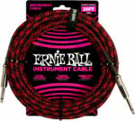 Ernie Ball Braided Straight Straight Inst Cable Fekete-Piros 7, 5 m Egyenes - Egyenes