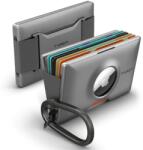 Spigen Wallet S Card Holder AirTag pénztárca és bankkártya tartó kulcskarikával - sötétszürke (AHP04276)