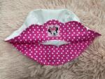  Disney Minnie nyári vászon fodros kalap - Fehér/pink pötty (104)
