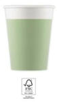  Unicolour Pastel Mint, Zöld papír pohár 8 db-os 200 ml FSC (PNN94572) - kidsfashion