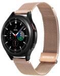DUX DUCIS pótszíj (univerzális, 22 mm, alumínium, milánói, mágneses zár) ARANY Huawei Watch 2 Classic, Huawei Watch 2 Pro, Garmin Forerunner 220, Garmin Forerunner 225, Garmin Fenix 5S, Garmin (GP-133936)