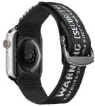 DUX DUCIS pótszíj (egyedi méret, nylon, tépőzáras, légáteresztő, állítható) SZÜRKE Apple Watch Series 6 44mm, Apple Watch Series 8 45mm, Apple Watch Series 5 44mm, Apple Watch Series SE 4 (GP-137699)