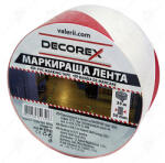 DECOREX ЛЕНТА МАРКИРАЩА САМОЗАЛ. decorex ЗА ПОД И СТЕНИ 50ммх25м ЧЕРВЕНО БЯЛА (43743)