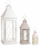 Decorer Set 3 felinare metal 20x20x55 cm, 13x13x35.5 cm, 8x8x19.5 cm (A53.28.88)