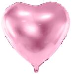PartyDeco Balon din folie - Inimă, roz deschis 61 cm