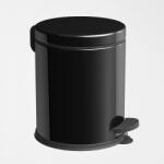 HORECA Cos de gunoi din inox cu pedala, 5 litri, negru Cos de gunoi