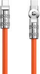 Dudao USB-C to USB-C rotating cable Dudao L24CC 120W 1m (orange) (L24CC) - scom