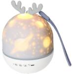 ZYuuan OEM Baba éjszakai lámpa, 360 fokos forgatás, USB töltés, 11x11x15 cm, fehér (StarLight-WT)