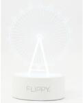 Flippy Dekoratív LED lámpa, Flippy, 3D, Panoramic Wheel, távirányítóval, két USB tápmóddal és elemekkel, 20 cm magas, akril anyagból és sokszínű fényből, fehér (124587)