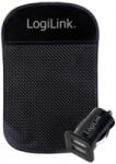 LogiLink 2xUSB-A autós töltő + csúszásgátló tartó fekete (PA0118)