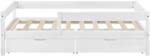 [en. casa] [en. casa]® Gyerekágy Borgarnes tároló fiókkal kiesés elleni védelemmel ágyráccsal fehér 200 x 90 cm (71303262)