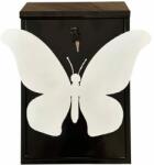 VivaTechnix Postafiók Vivatechnix Butterfly KRO-1228, acél, 400x250x100mm, fekete/fehér, 2 kulcs (KRO-1228)