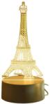 Sdx Market Dekoratív éjszakai lámpa, 3D, Eiffel-torony típusú, 10 LED, meleg fehér fény, 2W, tápegységgel, 19 cm x 10 cm (TurnulEiffelLamp)