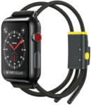 Apple Watch 3-6, SE (38 / 40 mm), textíl pótszíj, állítható, légáteresztő, Baseus Lets Go, fekete