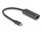 Delock USB Type-C adapter HDMI (DP Alt Mode) 8K-hez HDR funkcióval alumínium (64229)