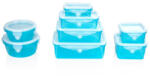 Trento Collection Tároló doboz műanyag Fedeles 8db - kék