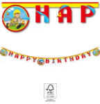  Tűzoltó Rescue Happy Birthday felirat FSC 2 m (PNN95464) - gyerekagynemu