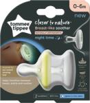 Tommee Tippee Suzeta de noapte Tommee Tippee Closer to Nature Breast like soother , 0-6 luni, 2 buc (TT0325)