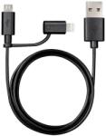 VARTA Cablu USB Varta 57943101401, 2 in 1, Micro USB, Apple Lightning (Negru)