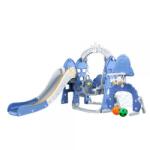 DacEnergy gyerekcsúszda, műanyagból, kosárlabda karikával, hintával és kapuval, 185x 205x 122 cm, kék (DAC-IMP-100010953)