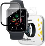 Wozinsky hibrid 3D üveg dsiplej órákhoz Apple Watch 4 / 5 / 6 / SE (44 mm) - fekete