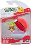 Pokémon - figurine clip n go, chespin & poke ball (BPKW3134) Figurina