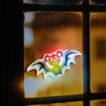 Family Halloween-i RGB LED dekor - öntapadós - denevér Family 56512D (56512D)