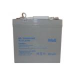 Well Acumulator plumb acid cu gel Well 12V 55AH, terminal M8 (BAT-LEADG-12V55AH-WL)