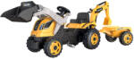Smoby Tractor cu pedale si remorca Smoby Builder Max galben - babyneeds