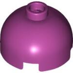 LEGO® 3262c71 - LEGO magenta kocka, kerek 2 x 2 méretű kupola, alján tengely foglalattal, felül zárt bütyök (3262c71)
