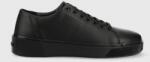 Calvin Klein sneakers din piele LOW LACE UP LTH MONO culoarea negru, HM0HM01236 9BYX-OBM00I_99X