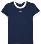 Lacoste Tricouri dame "Lacoste Slim Fit Cotton Tennis T-Shirt - navy blue/white