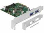 Delock PCI Express x4 kártya - 2 x külső USB 3.1 Gen 2 A-típusú hüvely (90298) - dstore