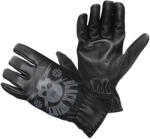 W-TEC Black Heart Bőr motoros kesztyű W-TEC Black Heart Skull Gloves fekete XL
