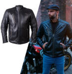 W-Tec Bőr motoros kabát W-TEC Elcabron 4XL fekete (24751-4XL)